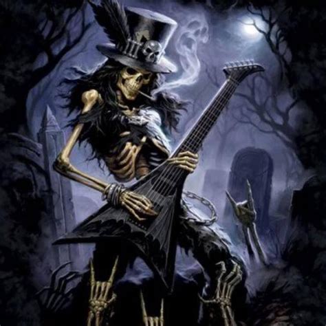 Horror Heavy Metal Undead Guitar Playerslash Dark Fantasy Art Fantasy