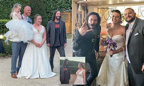 Keanu Reeves Crashes British Couples Wedding Reception Daily Mail Online
