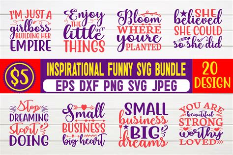 Inspirational Funny Svg Bundle Bundle · Creative Fabrica