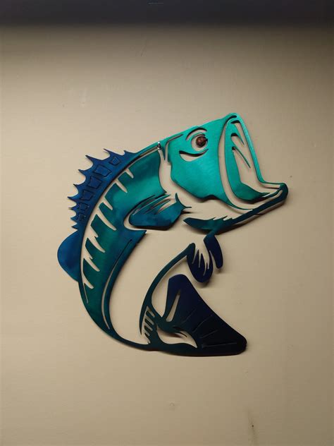 Bass Fish Dxf Files For Plasma Laser Cutting Cnc Wood Wall Etsy