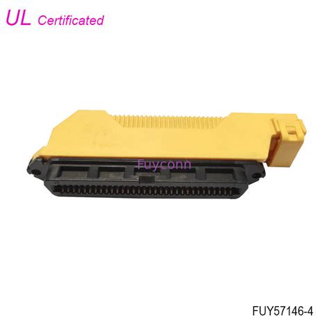 Centronics 64 Pin Idc Female Connector With L Shape Plastic Cover