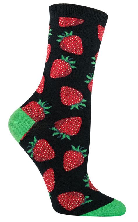 Fresh Strawberries Socks Food Socks Cool Socks Funky Socks