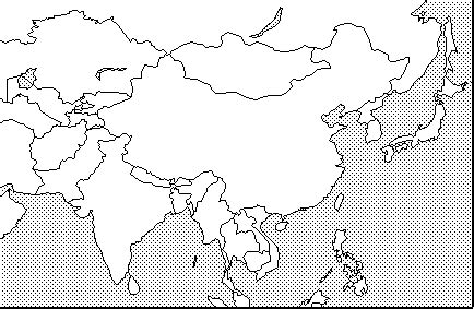 Blank South Asia Maps