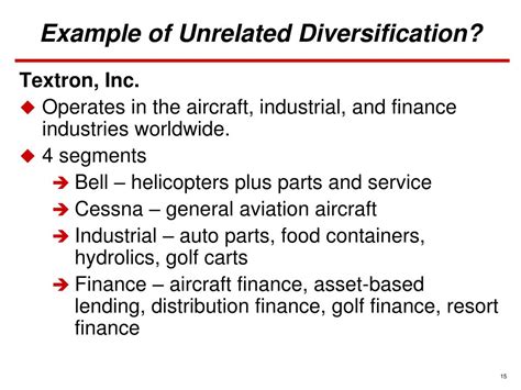 The goal of such diversification is to achieve strategic fit. PPT - Diversification and Corporate Strategy PowerPoint ...