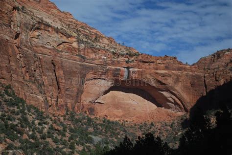 The Great Arch With East Temple Mountain Canyon Overlook And Bridge