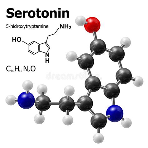 Molécula De Serotonina Ilustración Del Vector Ilustración De Molecular 228867406