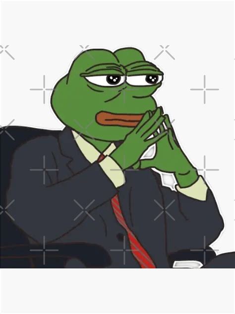 Pepe The Frog Suit And Tie Sticker For Sale By Tobster01 Redbubble