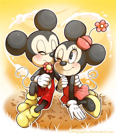 ~mickey And Minnie~ By Cnwgraphis Mickey Mouse Cartoon Mickey Mouse