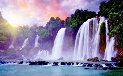 Exotic Waterfall And Lake Wallpapers Wallpaper Cave