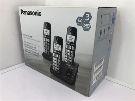 Panasonic Kx Tge233b Dect 60 Digital Cordless Answering System Set New