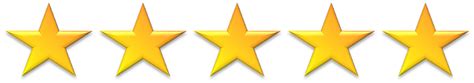 5 gold stars PNG | Norns Triad Publications png image