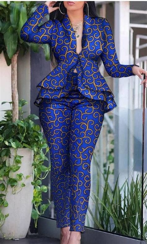 African Two Pieceafrican Jacket And Trousers For Womenafrican Women Dressankara Pants And