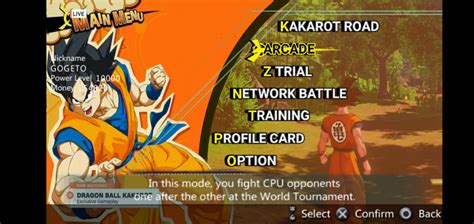 Kakarot currently follows the main story of the dragon ball z series, with some new added moments. Dragon Ball Z KaKaRoT Mod Menu PPSSPP ISO Free Download ...