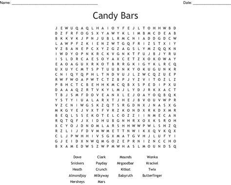 Candy Word Search Puzzle Printable Images And Photos Finder