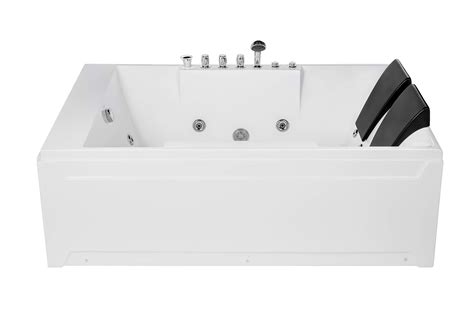 Buy Empava Acrylic Whirlpool Bathtub Person Hydromassage Rectangular Water Jets Alcove