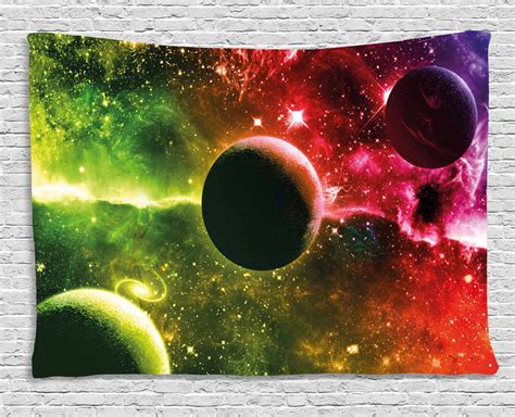 Psychedelic Tapestry Space Universe Cosmos Galaxy Nebula Stars And