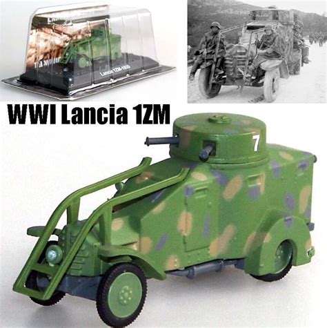 172 Scale Rare Wwi Italian Lancia 1z 1zm Armoured Car Diecast Model