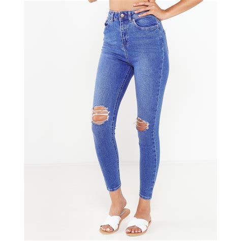 Blue Ripped High Waist Super Skinny Hallie Jeans New Look Price In South Africa Zando