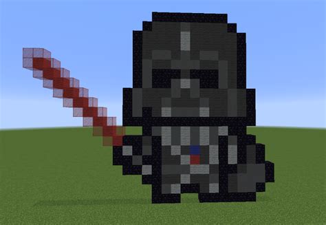 Pixel Art Of Darth Vader Pixel Art Willis Tower Minecraft