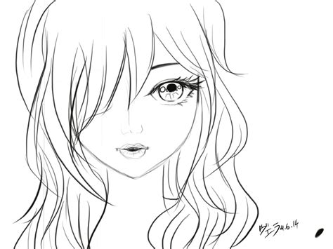 Anime Girl Face Drawing At Free For