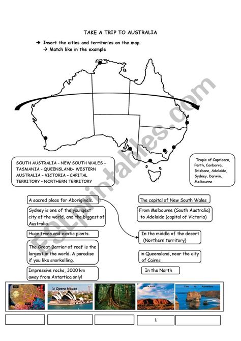Take A Trip To Australia Esl Worksheet By Utenaxchan