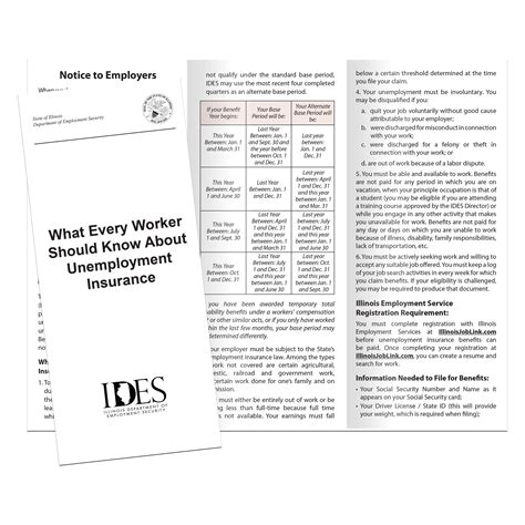 Illinois Unemployment Insurance Pamphlet from LaborLawCenter.com