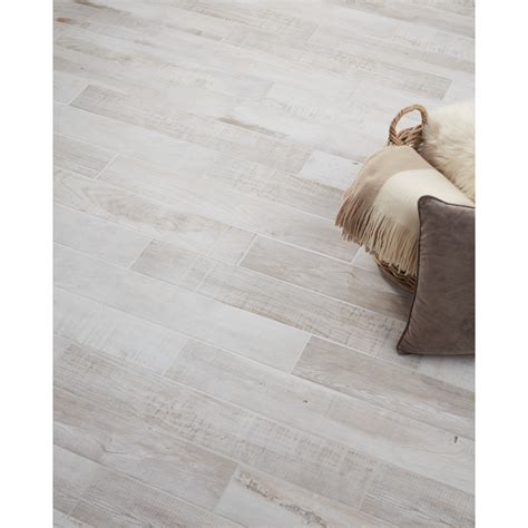 Mikeno Ash Wood Look Porcelain Wall And Floor Tile 6 X 36 In Porcelain Wood Tile White