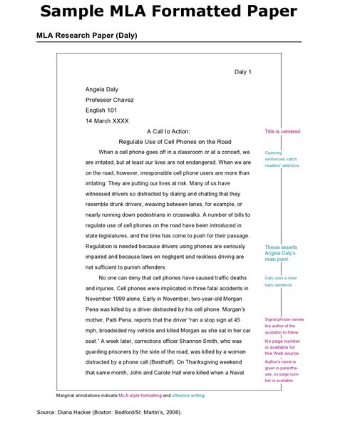 Research Paper Format Template