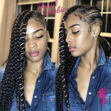 This braid looks amazing and makes people this hair style is very easy and allows you to look elegant, thus it is prefect if you are running late. #tribalbraids | Weave hairstyles braided, African braids ...