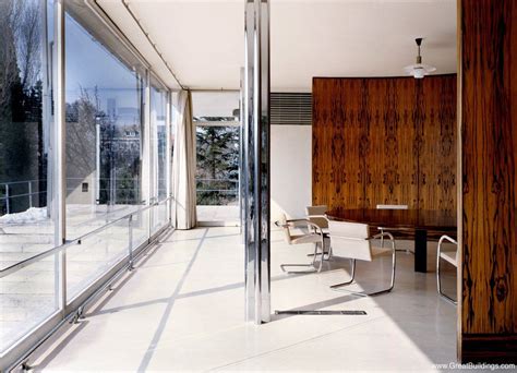 The home of greta and fritz tugendhat, designed by the architect ludwig mies van der rohe, is an icon of modern architecture. ArchitectureWeek Great Buildings Image - Tugendhat House ...
