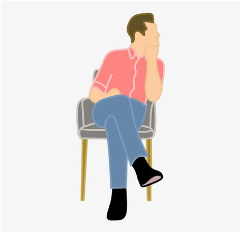 Cartoon Person Sitting On A Chair