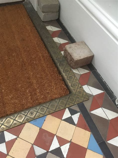 Recessed Doormat With Brass Surround Hallway Door Tiled Hallway