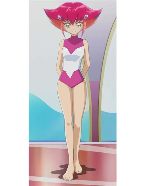An Anime Character In A Pink And White Swimsuit