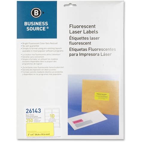 Business Source 2 Fluorescent Color Laser Labels