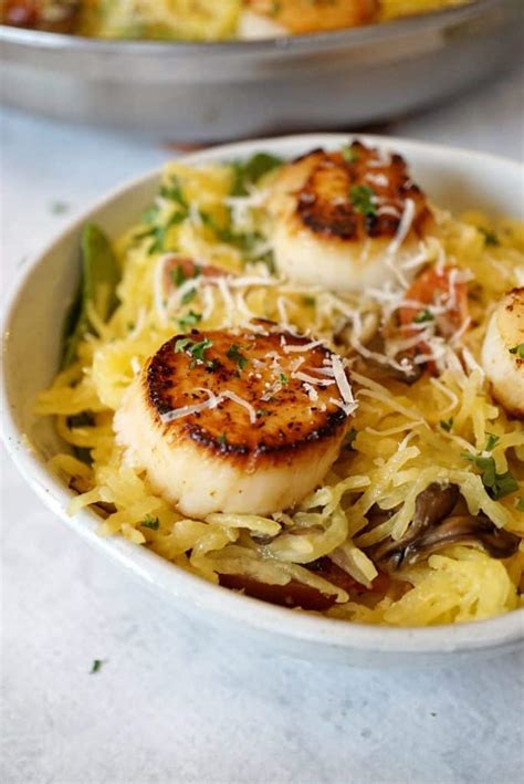 29 delicious low calorie snacks for weight loss. Low Carb Seared Scallops And Spaghetti Squash Recipe - JZ Eats