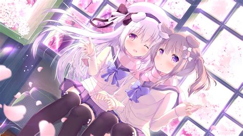 Download 3840x2160 Anime Girls Cute School Uniform Friends Moe