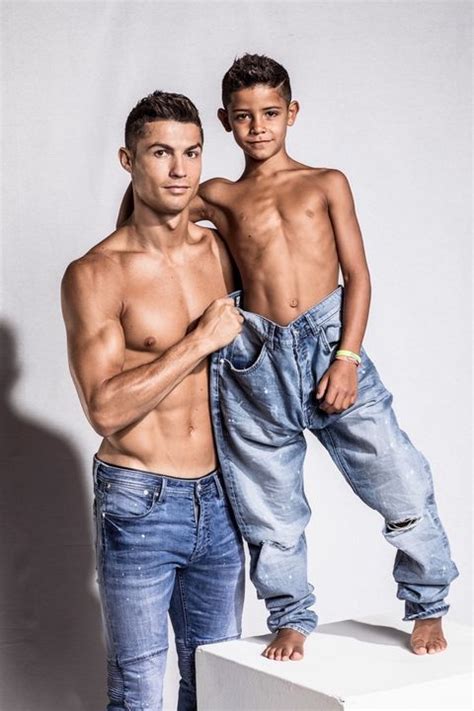 Cristiano Ronaldo And His Son Modeling Good Jeans Photo TMZ Com