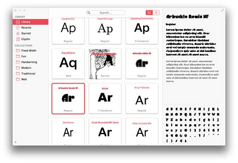 Fonts Review Preview Your Macs Fonts With This Apps Attractive