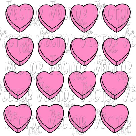 Candy Hearts SVG, DXF AND PNG – THE SOUTHERN FOLK