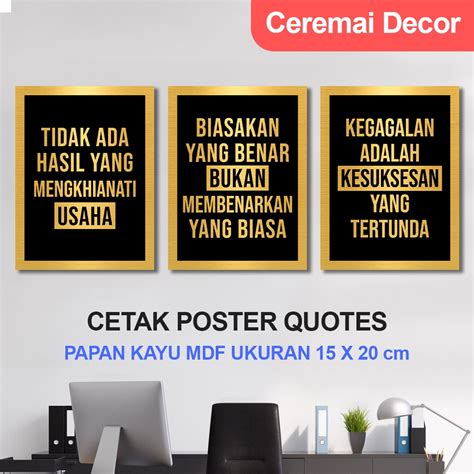 Jual Cm Decor Quotes Kata Bijak Motivasi Kata Mutiara Hiasan Dinding Sukses Aesthetic Kerja