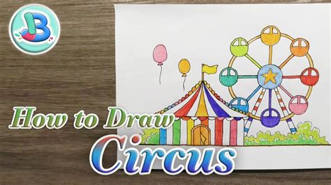 How To Draw A Circus 🎪🎡 Easy Step By Step For Beginners Drawing