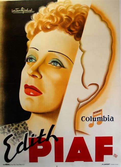 Edith Piaf Antique French Posters Pinterest