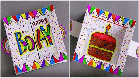 DIY BIRTHDAY CARD HANDMADE GREETING CARD MAKING IDEAS YouTube