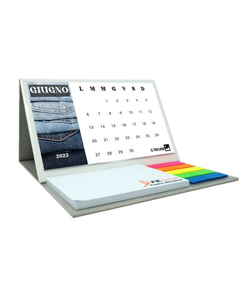 Calendario Da Tavolo Personalizzato 2023 Con Post It E Segnapagina