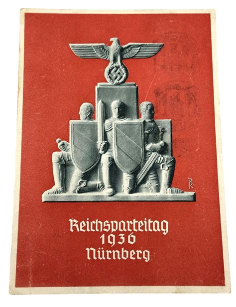 Imcs Militaria Third Reich Postcard Reichspartijtag Nürnberg 1936