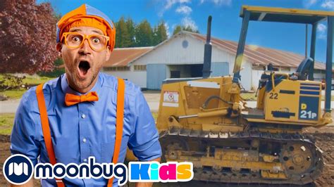 Blippi Learns About Bulldozers And Excavators Construction Vehicles