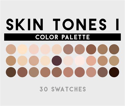 Tonos de piel I Paleta de colores para Procreate Adobe Etsy España