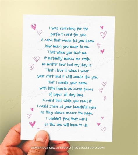 Valentine Day Card For Him Boyfriend Valentine Husband Etsy Cards