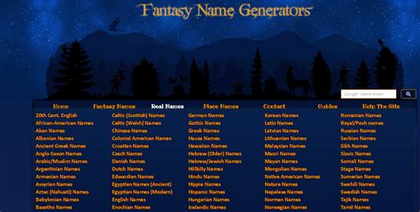 Fantasy Name Generator Lord Of The Rings Kalimat Blog