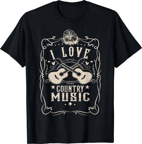 Great I Love Country Music Vintage T Shirt Clothing